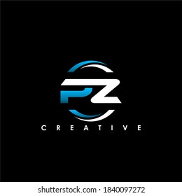 PZ Letter Initial Logo Design Template Vector Illustration	
