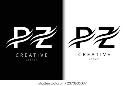 PZ Letter Logo Design with Background and Creative company logo. Modern Lettering Fashion Design. Vector illustration