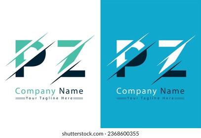 PZ-Letter-Logo Vektor-Design-Vorlagenelemente