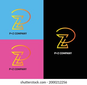 P+Z Letter logo Vector designe