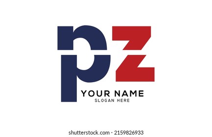 PZ Logo Design Template Vector Graphic Branding Element. 