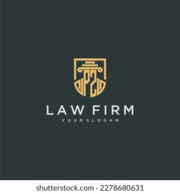 PZ monogram initial for lawfirm logo ideas with creative polygon style design