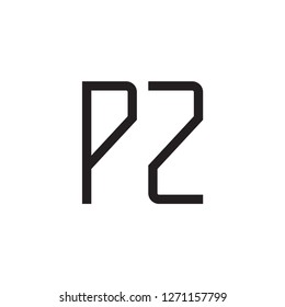 PZ or P2 logo letter design
