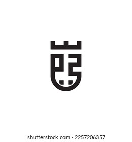 PZ shield concept retro logo in high quality professional design that will print well across any print media