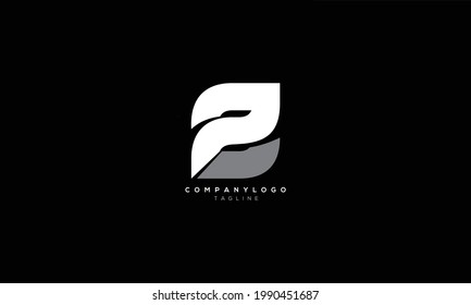 PZ ZP P AND Z Abstract initial monogram letter alphabet logo design