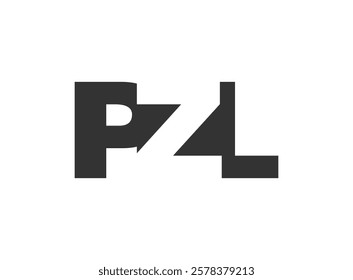 PZL logo design. Initial letter P Z L bold font style for tech startups, consulting, corporate branding. Creative company name, headlines typography identity, trendy logotype. Vector illustration.
