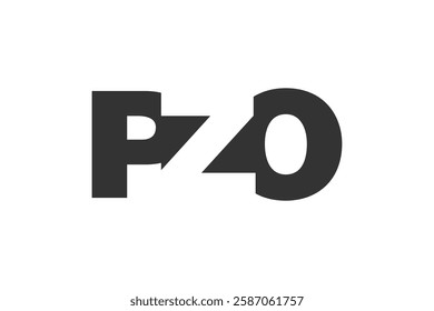 PZO logo design. Initial letter P Z O bold font style for tech startups, consulting, corporate branding. Creative company name, headlines typography identity, trendy logotype. Vector illustration.