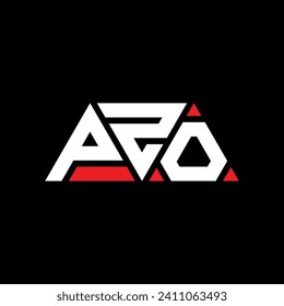 PZO triangle letter logo design with triangle shape. PZO triangle logo design monogram. PZO triangle vector logo template with red color. PZO triangular logo Simple, Elegant, and Luxurious design.