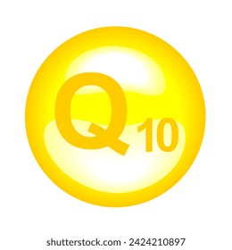  Q 10. Essential oils of q10 for skin care products. Cosmetics or skin care product ads. Icon logo. Medical image. Bubbles. Serum and vitamin background concept skin care cosmetics solution vector 