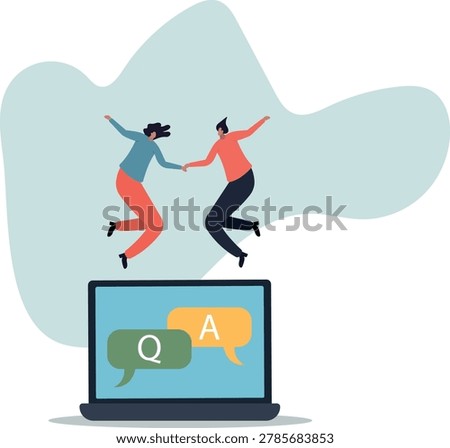 Q and A, question and answers, FAQ frequently asked question, information or solution to solve problem, resolution or advice concept, human life and situation.vector illustration.