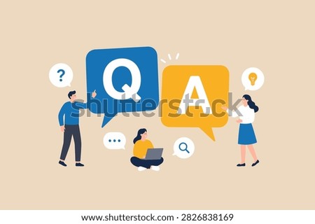 Q and A, question and answers, FAQ frequently asked question, information or solution to solve problem, resolution or advice concept, business people workin VECTOR