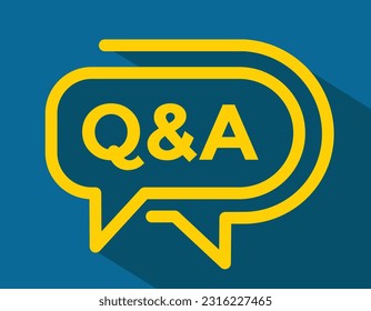 q and a, questions and answers, speech bubble, speech balloon, vector illustration 