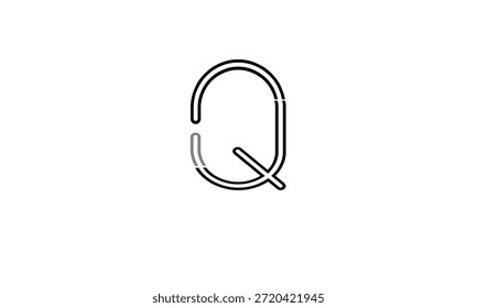 MONOGRAMA DEL LOGOTIPO DE LA LETRA ABSTRACTAS Q