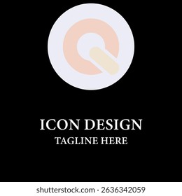 Q abstract modern minimalist typography logo design template