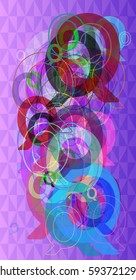 Q Alphabet art pattern