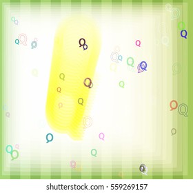 Q Alphabet background icon