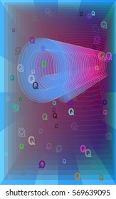Q Alphabet background template