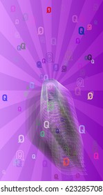 Q Alphabet design texture