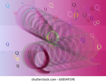 Q Alphabet elements design