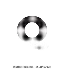 q Alphabet Rastereffekt Logo Symbol Vektorgrafik eps