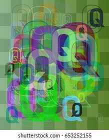 Q Alphabet icon design