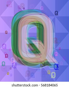 Q Alphabet idea design