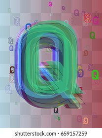 Q Alphabet pattern art