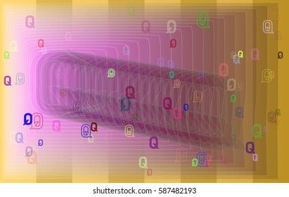 Q Alphabet template art