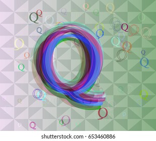 Q Alphabet template vector