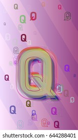 Q Alphabet texture icon