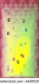 Q Alphabet texture template