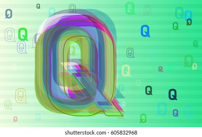 Q Alphabet vector art