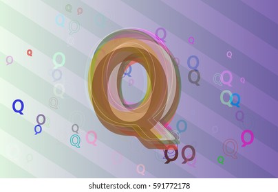 Q Alphabet vector texture