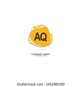 A Q AQ Initial logo template vector