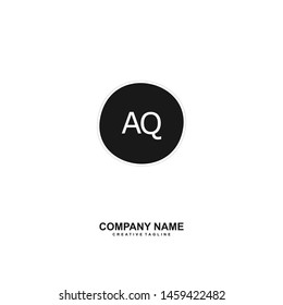 A Q AQ initial logo template vector