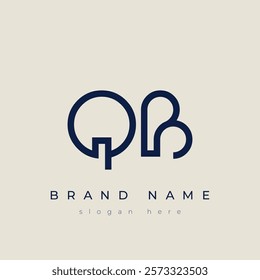 Q and B logo design. QB abstract Letters Logo Monogram. This logo design is the process of creating a visual symbol that represents a brand, company, or individual.