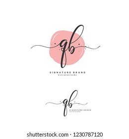 Q B QB Initial logo template vector