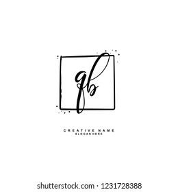 Q B QB Initial logo template vector