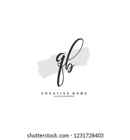 Q B QB Initial logo template vector