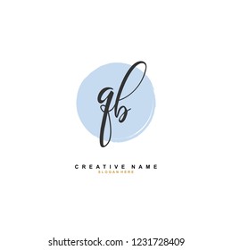 Q B QB Initial logo template vector
