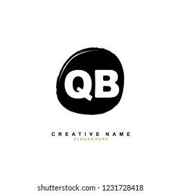 Q B QB Initial logo template vector