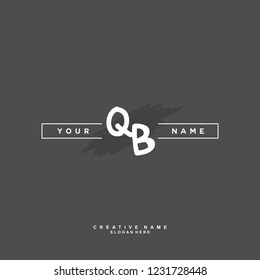 Q B QB Initial logo template vector
