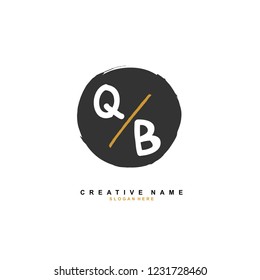 Q B QB Initial logo template vector