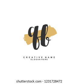 Q B QB Initial logo template vector
