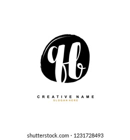 Q B QB Initial logo template vector