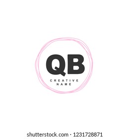 Q B QB Initial logo template vector