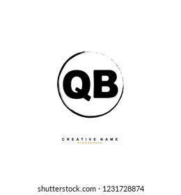 Q B QB Initial logo template vector