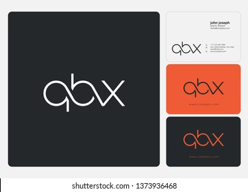 Q B X Letters Joint logo icon and business card vector template.
