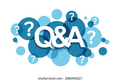 Q and A banner icon in flat style. Question and answer vector illustration on white isolated background. Communication sign business concept.