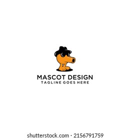 Q Bert Mascot Logo Sign Design